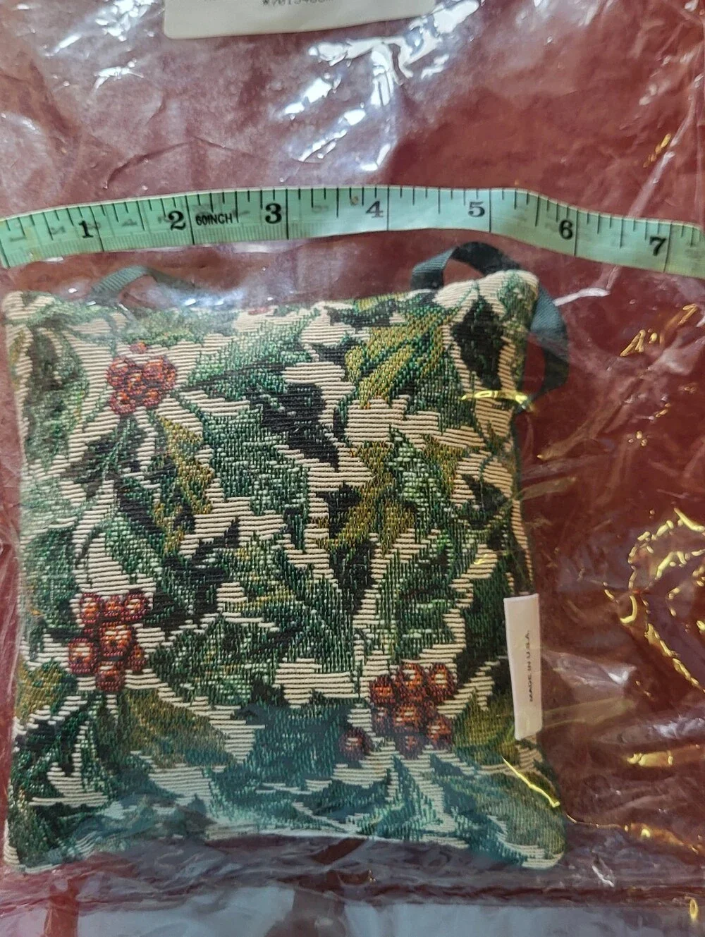 TWO New Vintage Longaberger Christmas Gingerbread Pillow Door Knob Hanger 2001